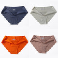4 PCS/Lot Seamless Panties For Women Plain Panties Slip Silk Female Underwear Soft Thin Light Panti Culotte Femme Underpants