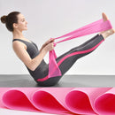Yoga Pilates Stretch Resistance Band Exercise Fitness Band Training Elastic Exercise Fitness Rubber 150cm natural rubber Gym