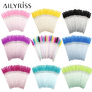Disposable Eyelash Brush 25/50 Pcs Crystal Eye Brush Diamond Handle Mini Mascara Wands Brush Eyelash Extension Makeup Brush Set