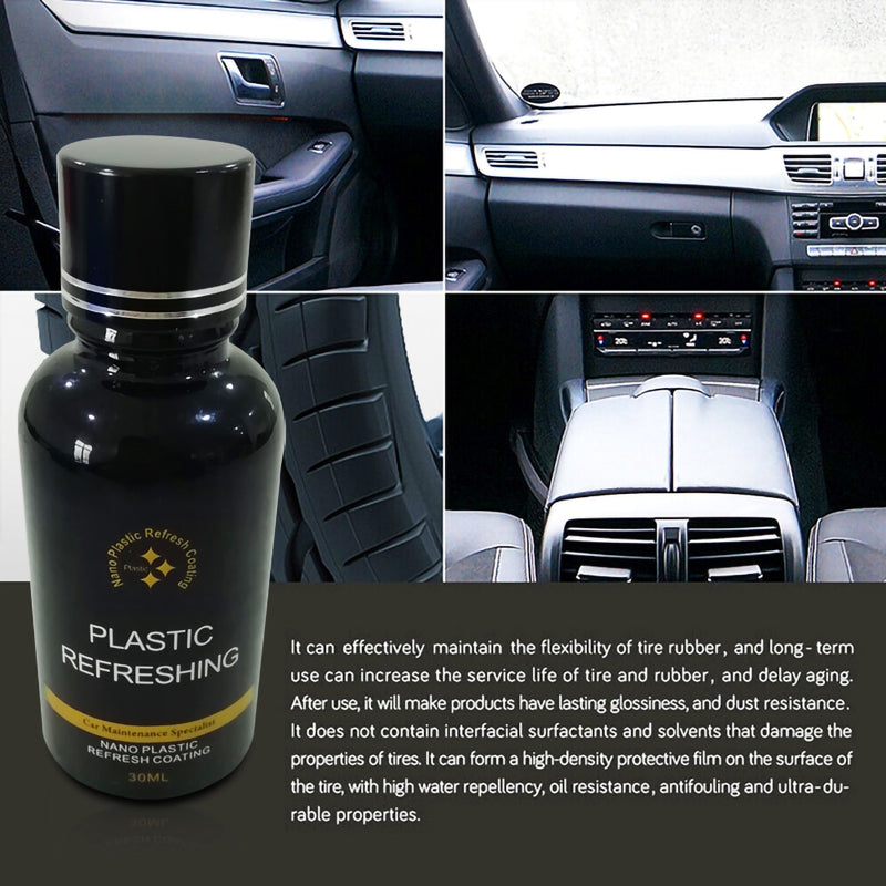 30ml Car Plastic Parts Retreading Agent Instrument Panel Agent Automotive Interior Plastic Part Retreading Cleaning Agent