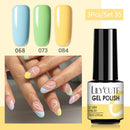 LILYCUTE 3 PCS Gel Nail Polish Set Nude Pink Glitter Sequins Matte Effect Gel Long Lasting Base Top Coat Nail Art Design Hybrid