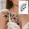 Sexy Flower Temporary Tattoos For Women Body Art Painting Arm Legs Tattoos Sticker Realistic Fake Black Rose Waterproof Tattoos