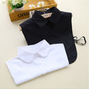 Fashion White Black Lace Fake Collar Blouse Vintage Detachable Shirt False Collar Lapel Blouse Top Women Clothes Accessories