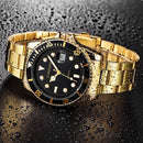Free Dropping Role Watch Men Quartz Mens Watches Top Luxury Brand Watch Man Gold Stainless Steel Relogio Masculino Waterproof