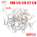 50PCS RC Car Part 1/5 1/6 1/7 1/8 1/10 1/12 1/14 1/16 RC Cars Shell Body Clips Pins Housing Latch R Buckles Fixed SCX10 90046