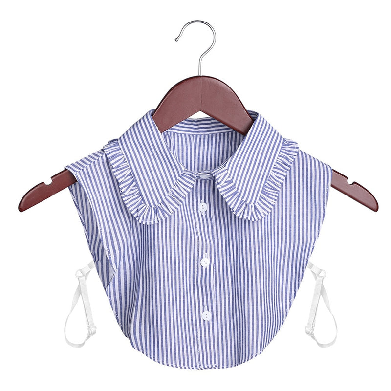 Women Cotton Lace Fake Collar Blouse Vintage Detachable Collar Women&