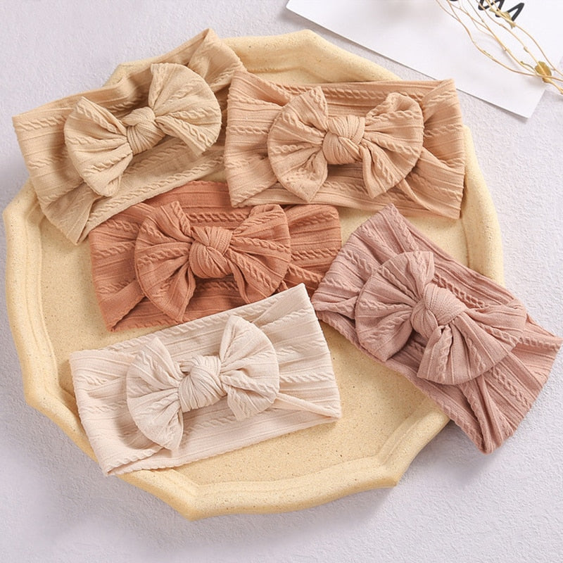 BalleenShiny Fashion Florals Headband Newborn Baby Elastic Princess Hairbands Child Kids Pearl Fresh Style Cute Headwear Gifts