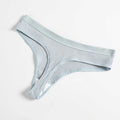 2Pcs Female Sexy Thong Women&#39;s Cotton Panties Low-Waist Thongs Striped Solid Color Underpants Girl Comfortable Briefs Underwear