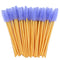 OKAYLASH 50Pcs Disposable Micro Glitter Eyelash Mascara Wands Mini Crystal Eye Lashes Brush Comb Pink White Spoolies