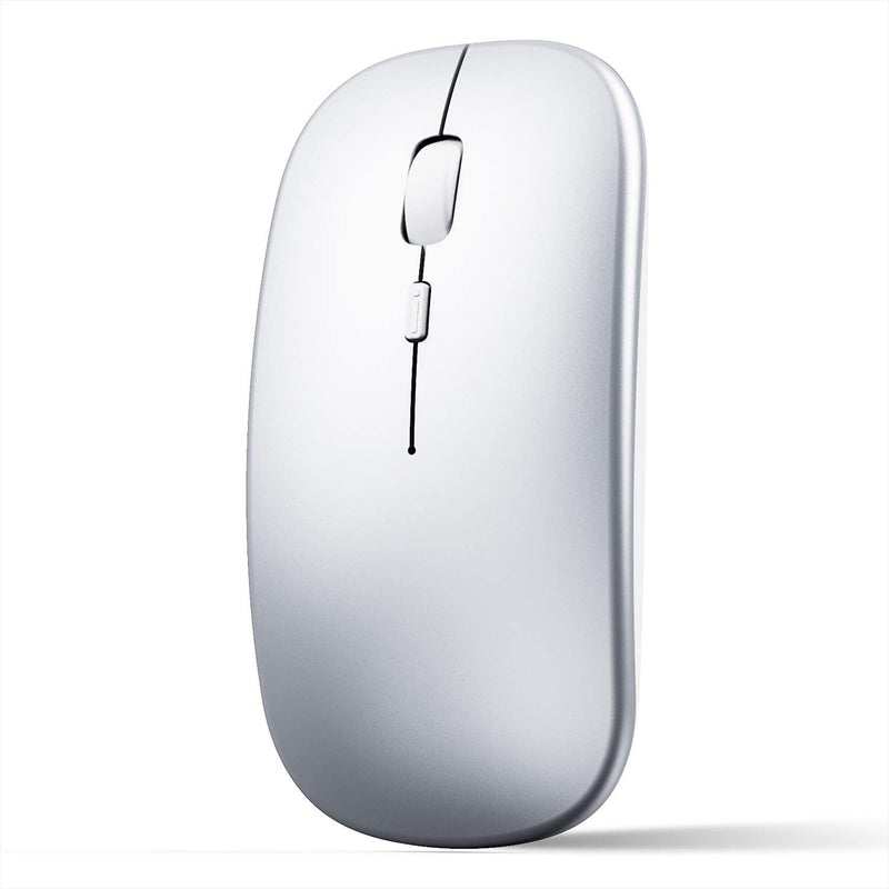 Wireless Rechargeable Mouse for Laptop Computer PC,  Slim Mini Noiseless Cordless Mouse, 2.4G Mice for Home/Office