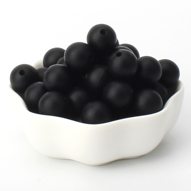 12mm 20pcs Silicone Baby Beads Round Teether Teething Beads DIY Pacifier Chain Necklace Pendant Toys BPA Free Baby Accessories