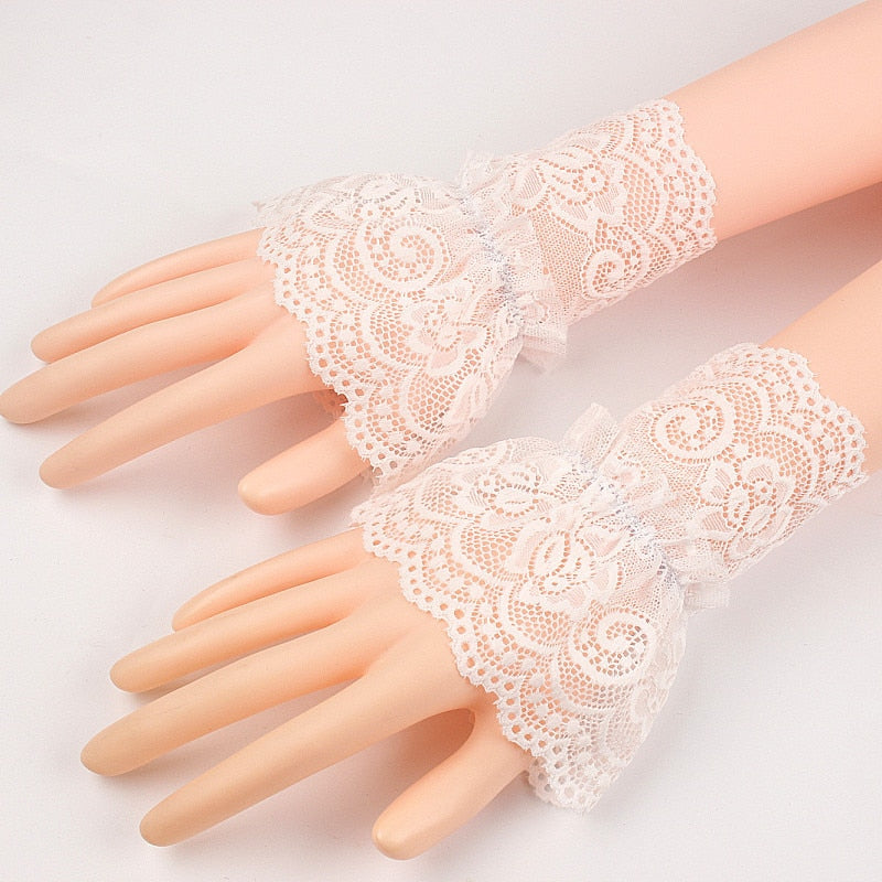 New Fake sleeves autumn winter wild sweater decorative sleeves pleated wrist Pleated organ fake sleeves universal fake cuff