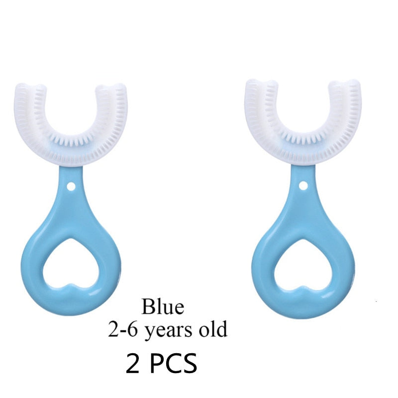 Baby Toothbrush Children 360 Degree U-shaped Child Toothbrush Teethers Baby Brush Silicone Kids Teeth Oral Care Cleaning