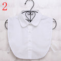 Fashion White Black Lace Fake Collar Blouse Vintage Detachable Shirt False Collar Lapel Blouse Top Women Clothes Accessories