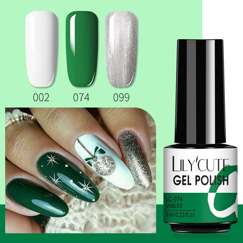 LILYCUTE 3 PCS Gel Nail Polish Set Nude Pink Glitter Sequins Matte Effect Gel Long Lasting Base Top Coat Nail Art Design Hybrid