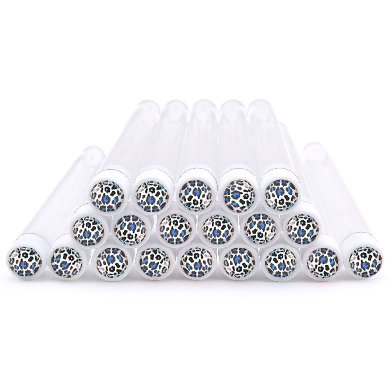 20Pcs Reusable Eyebrow Brush Tube Dust-Proof Eyelash Brush Tube Replaceable Makeup Brushes Mascara with New Eyelash Resin Drill