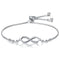 SIPENGJEL Fashion Stainless Steel Endless Love Infinity Chain Bracelets On Hand Adjustable Bracelets For Woman Party Jewelry