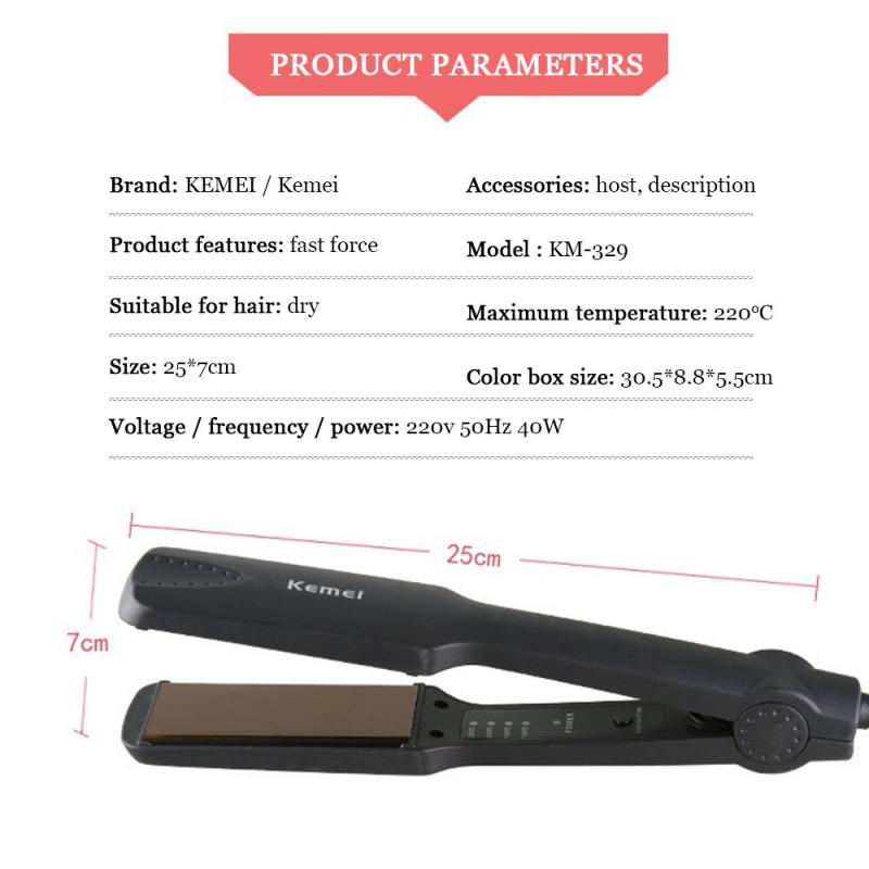 1Pc Small Portable Women Electric Hair Straightener Fast Warm-up Tourmaline Ceramic Heating Plate Hair Styling Hair Curler Tool