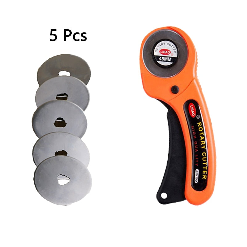 45mm Leather craft Rotary Cutter Leather Cutting Tool Leather Craft Fabric Circular Blade Knife DIY Patchwork Sewing Quilting