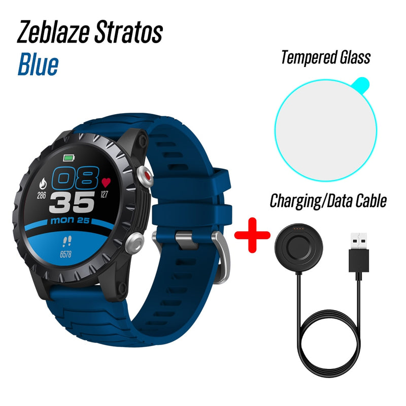 New 2021 Zeblaze Stratos Sports Smart Watch gps GPS GLONASS GALILEO Heart Rate SpO2 VO2max Stress 25 days Battery Life WR 5 ATM