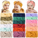 3/4/5/6Pcs/set Cute Bowknot Baby Headband Turban Solid Color Newborn Baby Girls Elastic Hair Bands Soft Nylon Hair Accessories