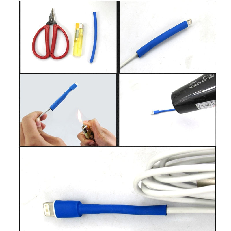 127/164/328/530pcs Heat Shrink Tube Kit Shrinking Assorted Polyolefin Insulation Sleeving Heat Shrink Tubing Wire Cable 2:1