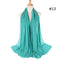 Muslim Bubble Chiffon Hijab Scarf Women Solid Color Soft Long Shawls and Wraps Georgette Head Scarves Ladies Hijabs