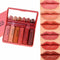 4/6PCS Women Fashion Pumpkin Color Matte Velvet Lipstick Set Moisturizer Sexy Lip Stick Makeup Beauty Cosmetic