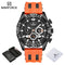 NAVIFORCE Luxury Watches for Men Fashion Silicone Strap Military Waterproof Sport Chronograph Quartz WristWatch Clock With Date