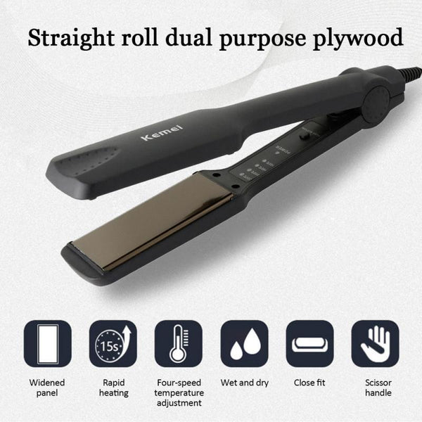 1Pc Small Portable Women Electric Hair Straightener Fast Warm-up Tourmaline Ceramic Heating Plate Hair Styling Hair Curler Tool