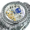 Forsining Automatic Tourbillon Watch for Men Mechanical Skeleton Mens Watches Top Brand Luxury Engraved Vintage Moon Phase Steel