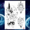 Girls Bracelet Chains Rose Tattoo Stickers Butterfly Body Arm Totem Tattoos Temporary Women Wrist Sexy Black Fake Tatoos