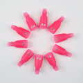 10 Pcs Plastic Nail Clip Nail Art Gel Polish Remover Soak Off Cleaner Cap Clip 8 Colours
