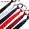 HUISHI Pre-tied Zipper Tie Neck Mens Skinny 5cm Zipper Neckties Red Black Blue Solid Color Slim Narrow Entertainment Party