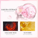 LAIKOU 7pcs Japan Sakura Mud Face Mask Cleansing Whitening Moisturizing Oil-Control Anti-Aging Clay Mask Packs Facial Skin Care