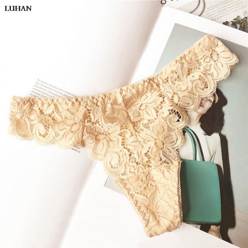 Women Sexy Lace Panties G String Transparent Underwear Hollow Out Panties Mesh Thongs Sex Low Waist Seamless Briefs Lingerie