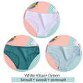 FINETOO Women&#39;s Cotton Panties 3Pcs Soft Striped Women Underpants Solid Girls Briefs Sexy Female Lingerie M-XL Comfort Underwear
