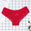 Fashion Sexy Full Lace Panties Transparent Women Briefs Female Hollow Out Low Cut Panty Breathable Bow Wholesale Underwear