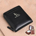 2021 Fashion Men&#39;s Coin Purse Wallet RFID Blocking Man Leather Wallet Zipper Business Card Holder ID Money Bag Wallet Male