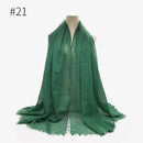 180X95CM Women Classic Muslim Crinkle Hijab Scarf Soft Cotton Head Scarves Turban Shawls Wraps Islamic Headband Femme Musulman