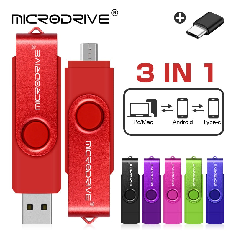 High Speed USB Flash Drive OTG Pen Drive 128gb 64gb Usb Stick 32gb type-c Pendrive Flash Disk for Android SmartPhone/PC