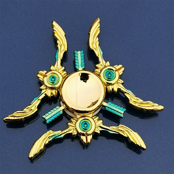 Anime Game Weapon Fidget Spinner Colorful Metal Zinc Alloy Ninja Shuriken Darts Hand Spinner Smooth Electroplate Fidget Gryo Toy