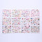 12 Designs Nail Stickers Set Mixed Floral Geometric Nail Art Water Transfer Decals Sliders Flower Leaves Manicures Decoration