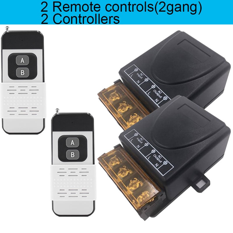 433Mhz High Power Wireless Remote Control Switch  AC75-220V 30A 1000M For Factory Farm Office Exhaust Fan Pump Ceiling Lamp
