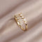 Korea New  Fashion Jewelry Exquisite 14K Real Gold Plated AAA Zircon Ring Elegant Women&