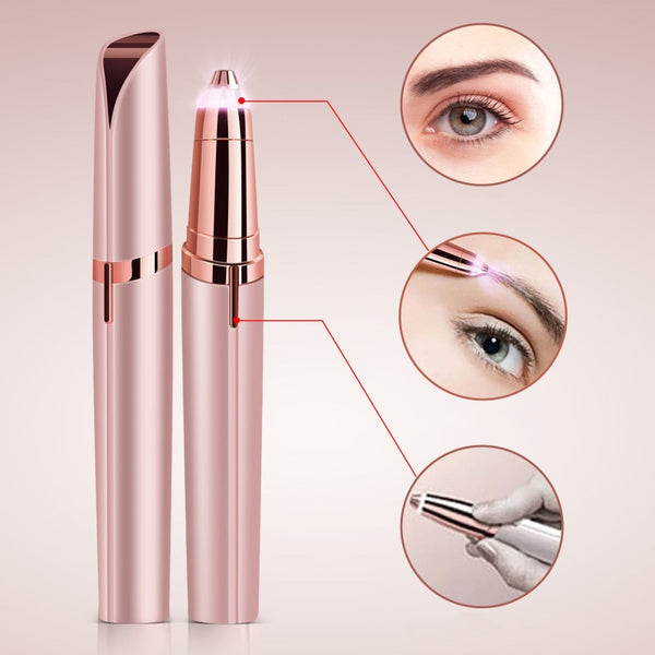 Women Electric Eyebrow Trimmer Security Hair Removal Eye Brow Epilator Mini Shaper Shaver Painless Razor Facial Hair Remover