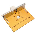 Aluminum Router Table Insert Plate W/Miter Gauge For Woodworking Benches Table Saw Multifunctional Trimmer Engraving Machine