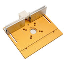 Aluminum Router Table Insert Plate W/Miter Gauge For Woodworking Benches Table Saw Multifunctional Trimmer Engraving Machine