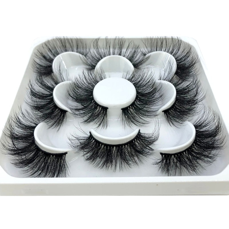 2022 New 5 pairs natural false eyelashes fake lashes long makeup 3d mink lashes eyelash extension mink eyelashes short eyelashes