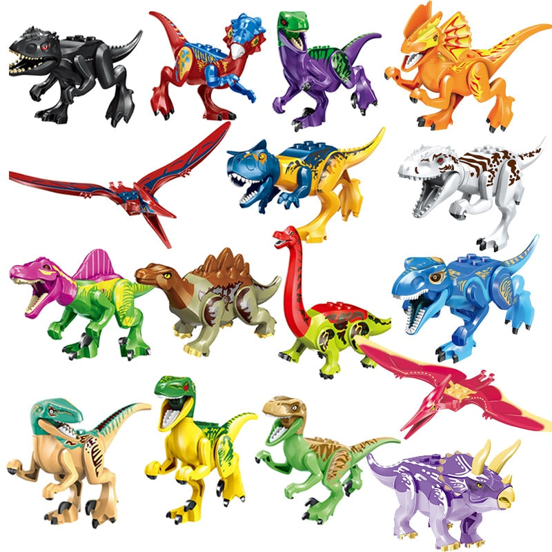 Jurassic Dinosaur Building Blocks Toys Park Compatible Major Brand Gifts Simulation Animal Rex Raptor Ankylosaur Christmas Gifts